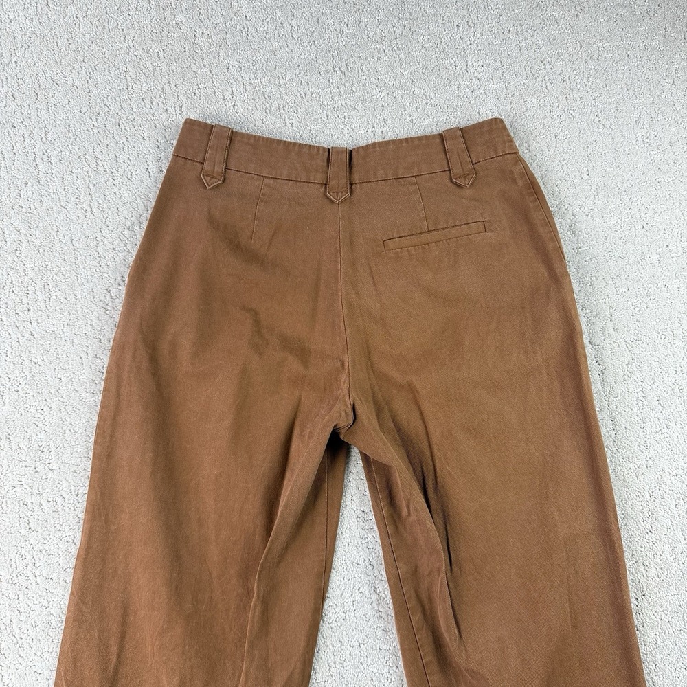 Sézane Constance Pants Women's 34 (US 2) Brown Pleated Wide Leg 26x28 $145 - Picture 4 of 11